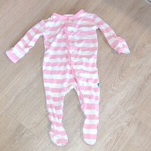 Kickee Pink Striped Kids One Piece